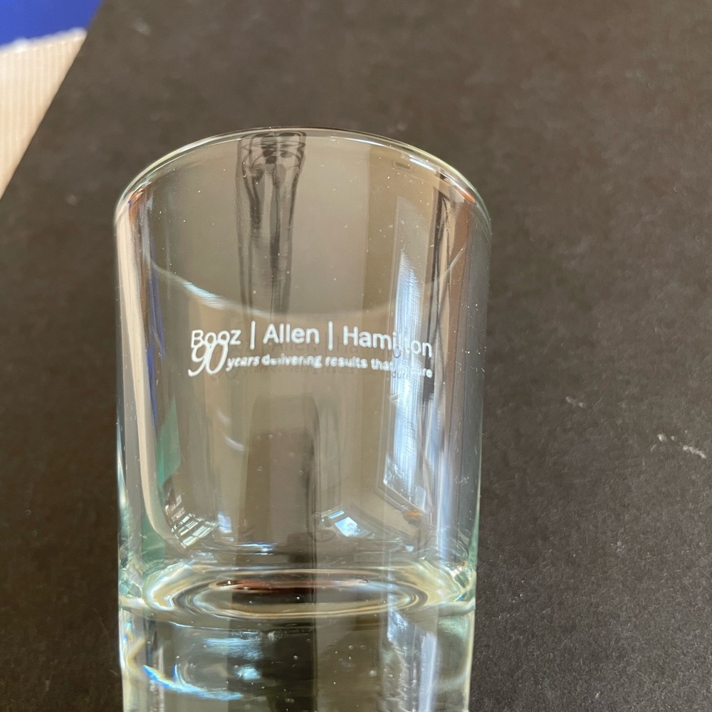 VINTAGE Booz Allen Hamilton 90 Anniversary Shot glass! 22 years old